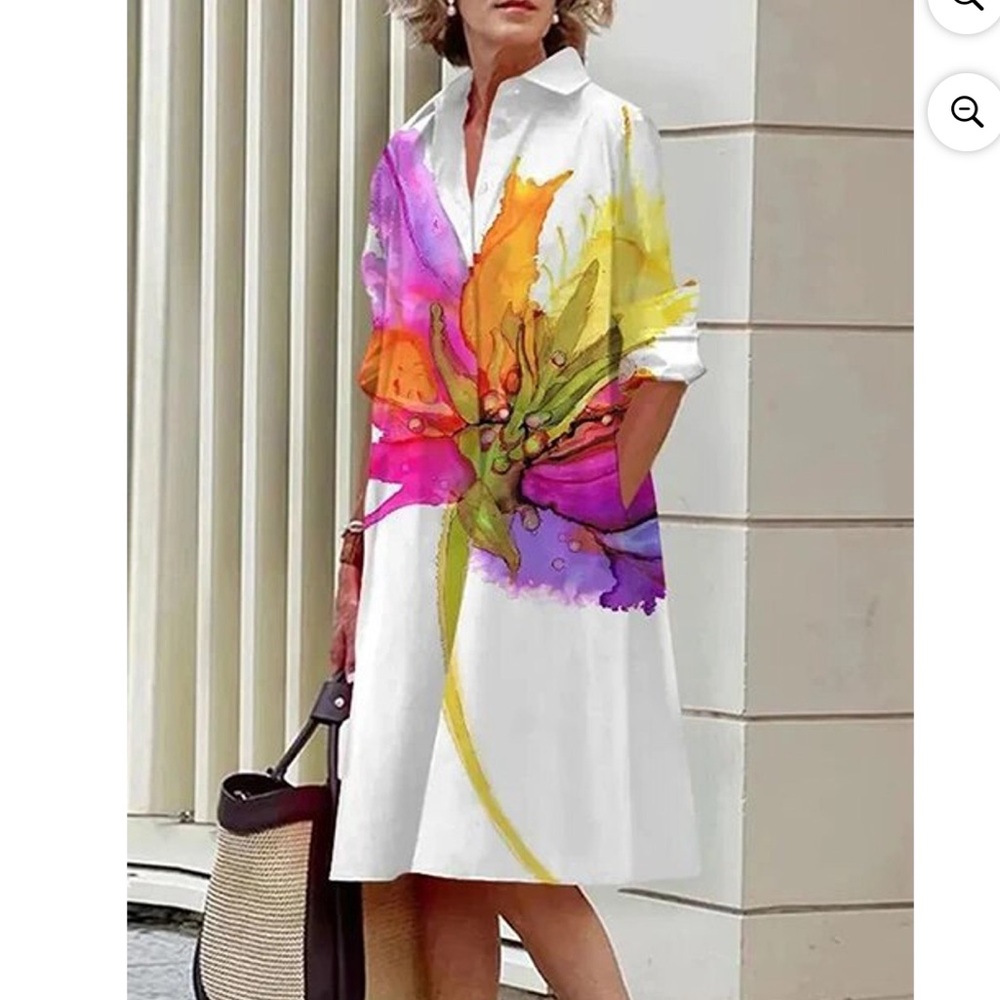 NWT Floral Shirt Dress
